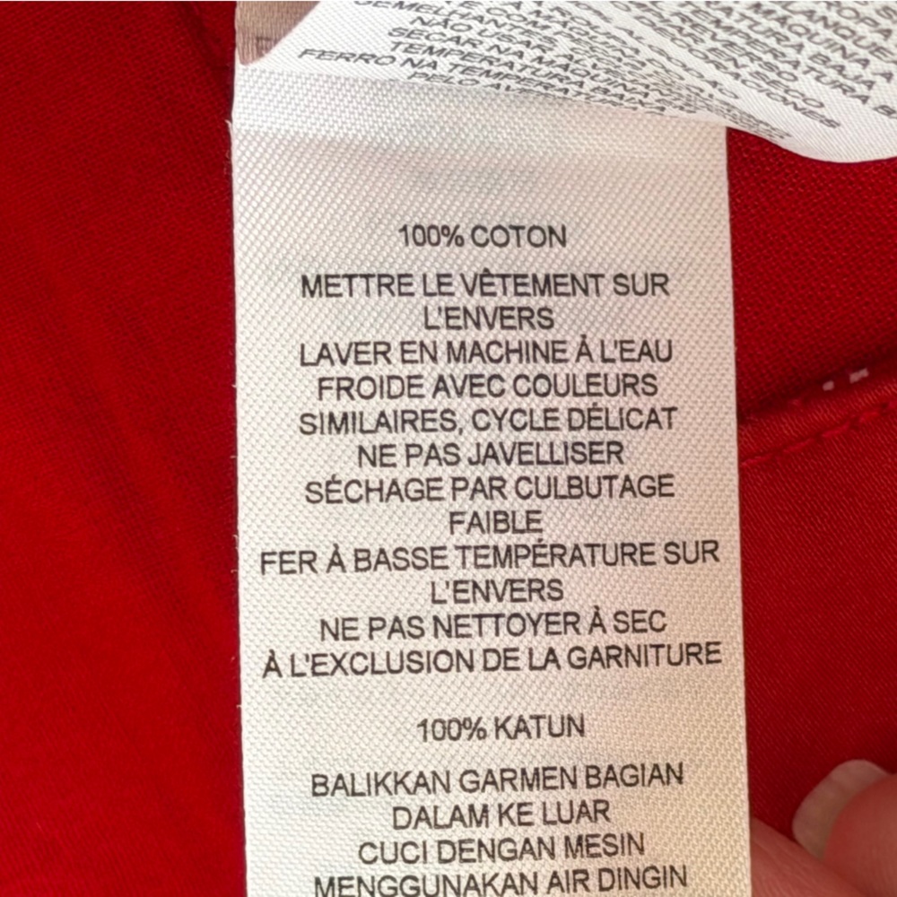 A|X Armani Exchange Men’s Red Pants 100% Cotton Size 33 - Picture 13 of 14